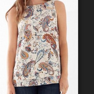 J. Jill Positively Paisley Sleeveless A-line Top